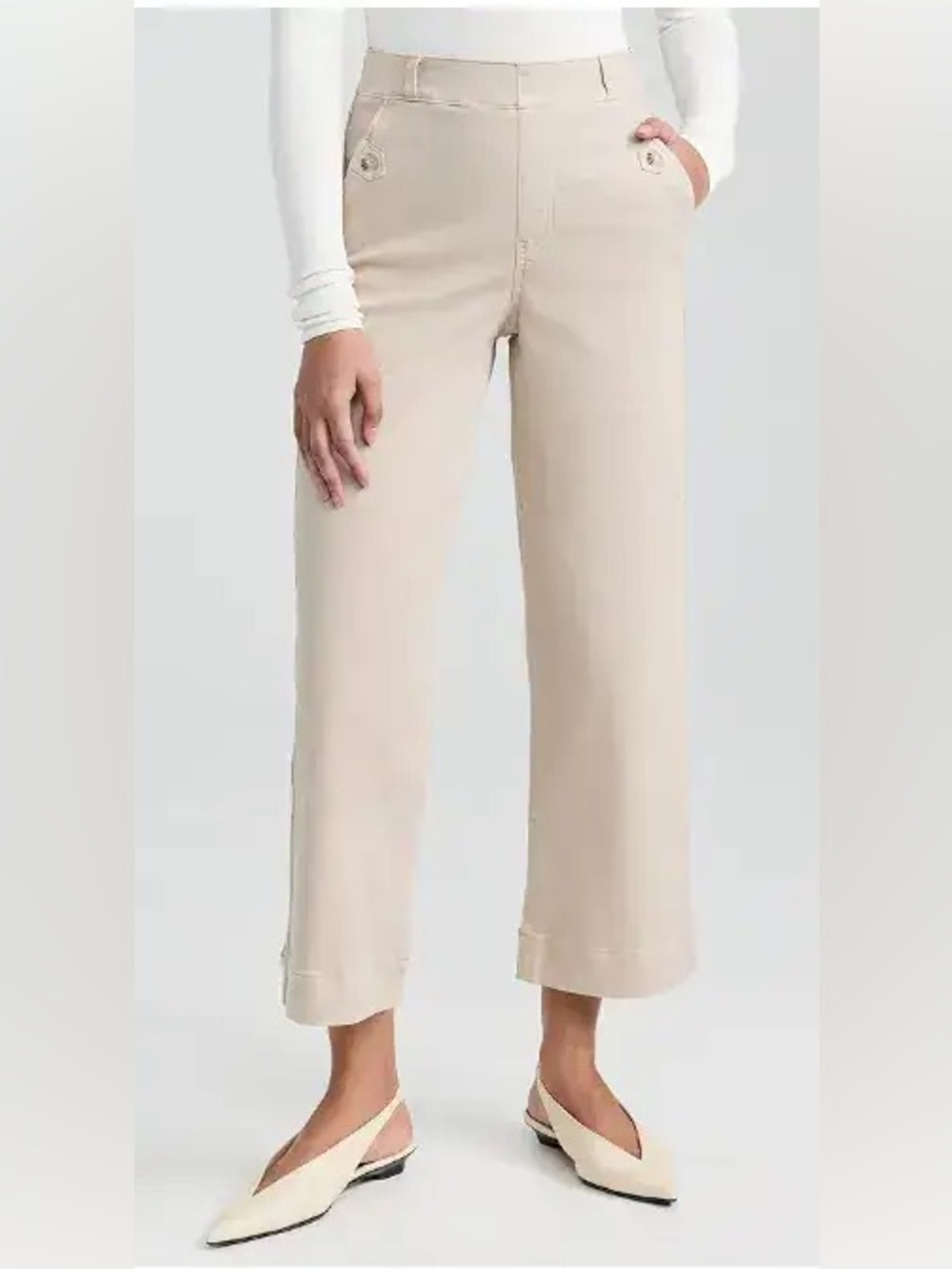 SPANX
Stretch Twill Wide Leg Pants Size large